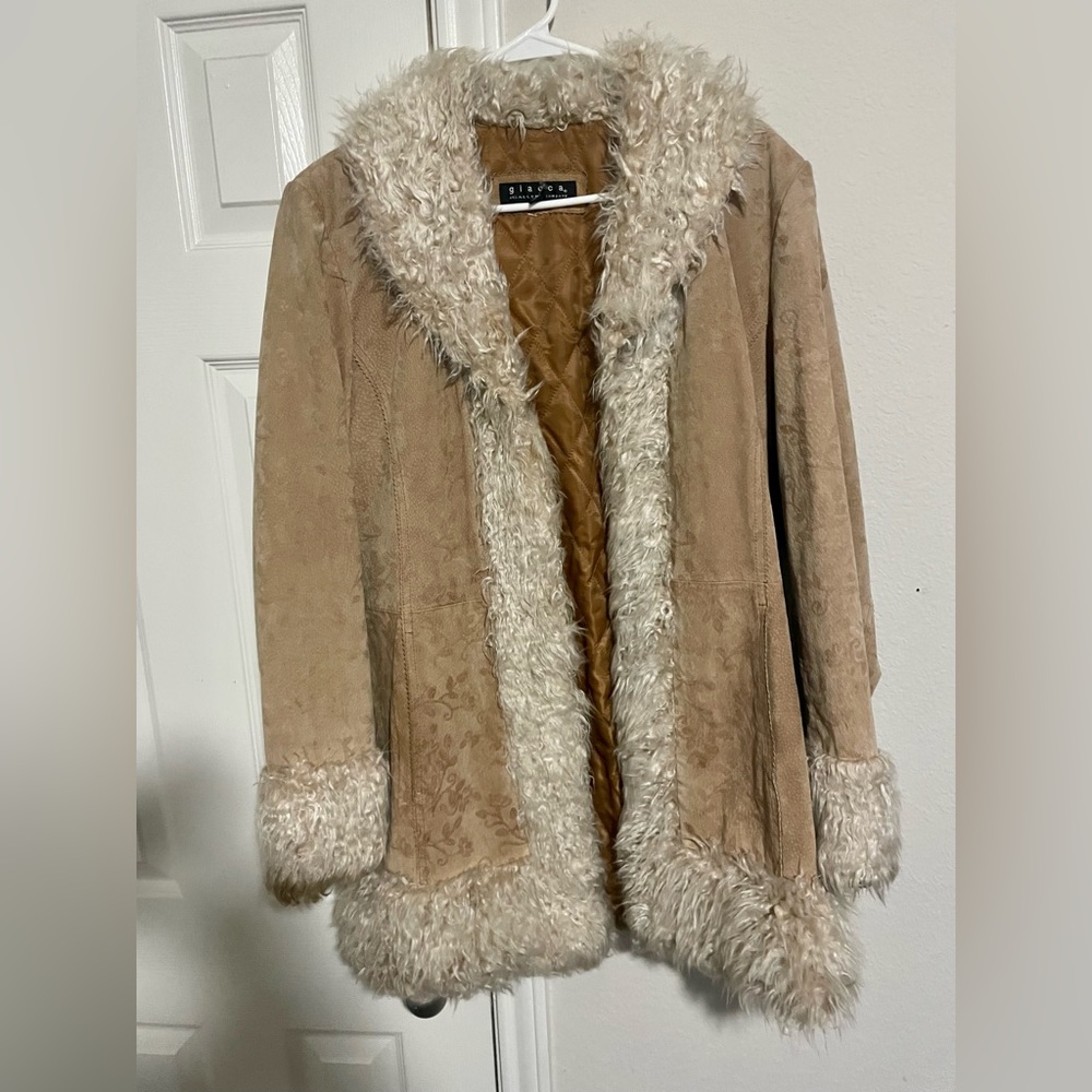 Vintage genuine leather penny lane coat